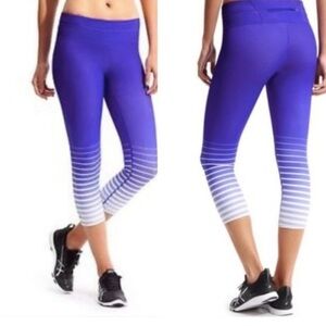 Athleta Stripe Fade Sonar Capri